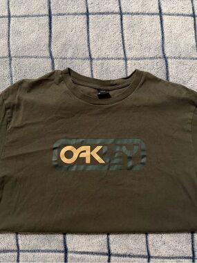 Oakley Olive Green Logo Short Sleeve Tee